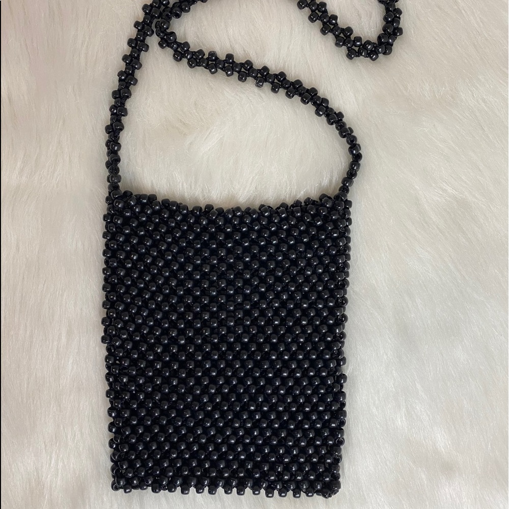 Handmade Beaded Purse Black